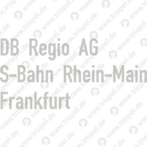 HeimatanschriftDB Regio AGS-Bahn Rhein-MainFrankfurtfür Tutoprom-Beschichtung