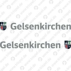 Gelsenkirchen Wappen + Schriftzug Gelsenkirchen