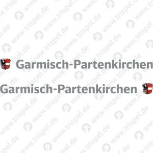 Garmisch-Partenkirchen Wappen + Schriftzug Garmisch-Partenkirchen