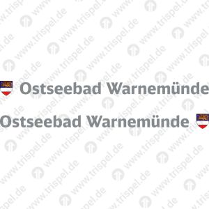 Ostseebad Warnemünde Wappen + Schriftzug Ostseebad Warnemünde