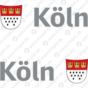 Köln Wappen + Schriftzug Köln
