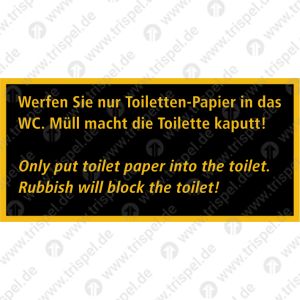 Werfen Sie nur Toiletten-Papier in das WC. Müll...2-sprachig D, EProjekt: VBB