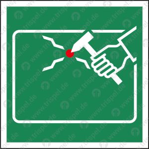 Notausstiegfenster mit Nothammer (lang nachleuchtend)Projekt: VBB