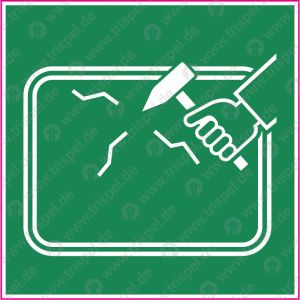 Notausstiegfenster mit Nothammer ohne roten Punkt für Großraumwagen(für den Innenbereich)