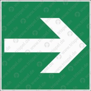 Richtungspfeil für Notausgang, links- bzw. rechtsweisend D-E001