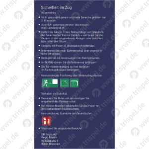 Sicherheit im Zug mit Betreiberanschrift