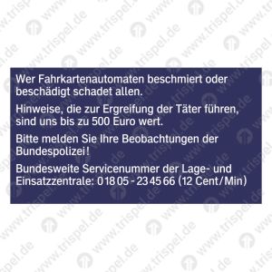 Wer Fahrkartenautomaten beschmiert oder beschädigt, schadet allen...