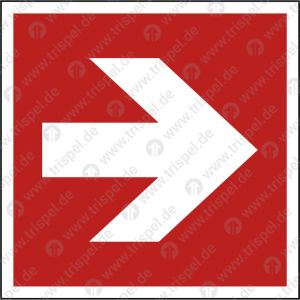 Richtungspfeil links- bzw. rechtsweisend (lang nachleuchtend)für Notausgänge DIN EN ISO 7010Projekt: VBB