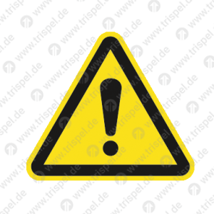 Warnung vor einer Gefahrenstelle (Dreieck mit Ausrufezeichen)Schenkellänge 100 mm