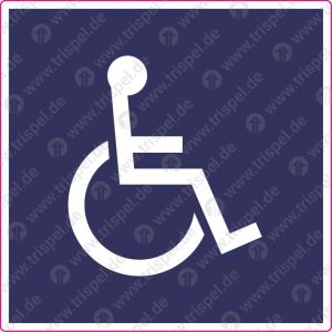 Internationales Rollstuhlzeichen bzw. Körperbehinderte Anbringung nur im Außenbereich (Infofelder)