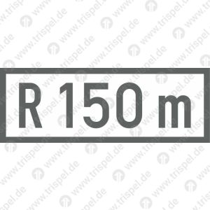 Kleinster befahrbarer Bogenhalbmesser R 150 m