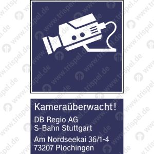 Kameraüberwacht!DB Regio AGS-Bahn StuttgartAm Nordseekai 36/1-473207 Plochingen