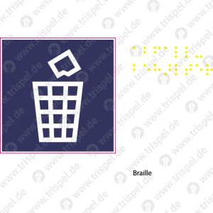 Abfallbehälter BrailleEinsatz VBB