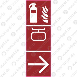 Feuerlöscher nach DIN EN ISO 7010 F001 - Farben nach ISO 3864-4:2011(E)