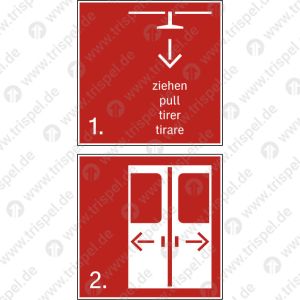 Tür-Notentriegelung(Doppelpiktogramm)
