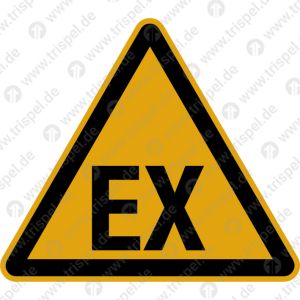 Warnung vor explosionsfähiger Atmosphäre Schenkellänge 200 mm