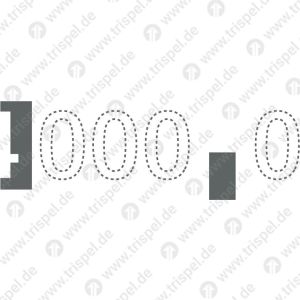 Herstellung und Montage vonZIffern für Grundschild # 28511 bis 28511-3 für den Innenbereich Eindruck variabel