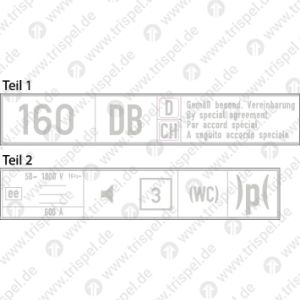 Vereinbarungsraster 160 DB, D, CH .... gemäß besond. Vereinbarung,Hz 1000 V 600, Lautsprecher,3,WC,)p( (4-sprachig)- zweiteilig -