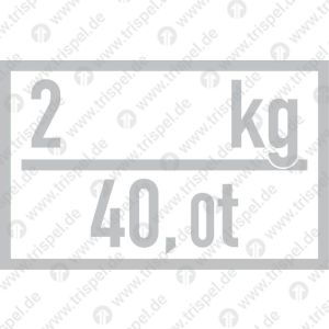 Eigengewicht und Bremsgewicht für Handbremse - 2 kg, 40,0 t