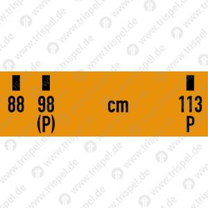 Zeichen für Stützbockhöhe W. G. bzw Zeichen für Stützbockhöhe SP. G.
