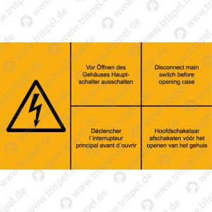 Vor Öffnen des Gehäuses Hauptschalter ausschalten...4-sprachigD , E , F , NLET 406