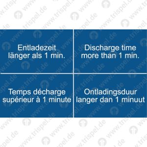 Entladezeit länger als 1 min....4-sprachig, D, E, F, NL