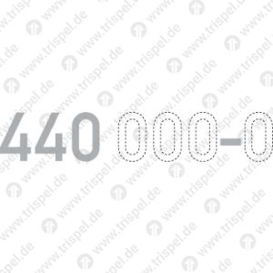 Fahrzeugnummer Kopf 440 XXX-XEindruck variabel