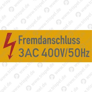 Fremdanschluss 400 V / 50 Hz