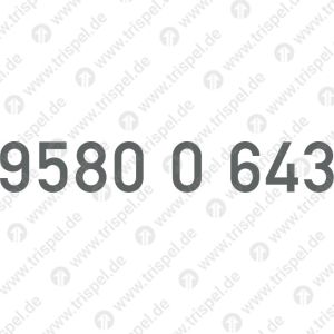 Fahrzeugnummer9580 0 643,für TUTOPROM-Untergründe