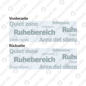 „Ruhebereich“ für Abteil 2+3 BR 403.1, 406.1, 605.1 - 5-sprachig D, E, F, I, NL - doppelseitig