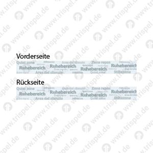 „Ruhebereich“ für Abteiltür 801.0/.4 - 5-sprachig D, E, F, I, NL - doppelseitig
