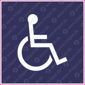 Internationales Rollstuhlzeichen bzw. Körperbehinderte - Anbringung im Außenbereich