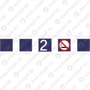 Sicherheitsstreifen auf Türen incl. Piktos - einseitig für geätzte Scheiben