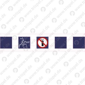 Sicherheitsstreifen auf Türen incl. Piktos - einseitig für geätzte Scheiben