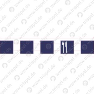 Sicherheitsstreifen auf Türen incl. Piktos - einseitig für geätzte Scheiben