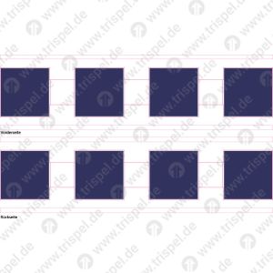 Sicherheitsstreifen auf Türen - 4 Quadratedoppelseitig