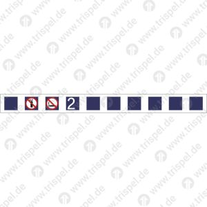 Sicherheitsstreifen / Durchlaufschutz -inkl. Klassenzahl 2, Rauchverbot, Handyverbot 10 Quadrate, 3 Symboleeinseitig für geätzte ScheibenICE 1 Redesign