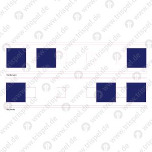 Sicherheitsstreifen auf Türen - doppelseitig