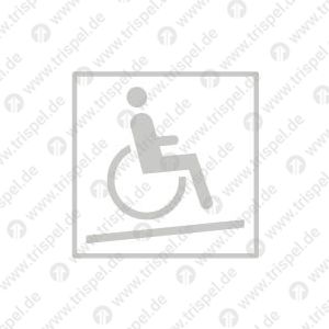 Rollstuhlfahrer Rampe - Einstiegshilfe - Piktogramm für Informationskartusche für Tutoprom-Beschichtung