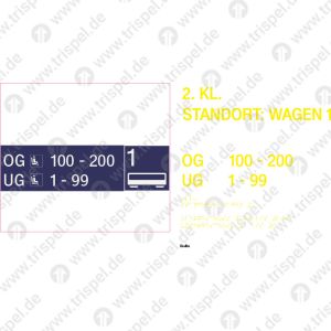BLS-BeschriftungStandort Wagen 1OG 100-200UG 1-99Einsatz Stadler KISS