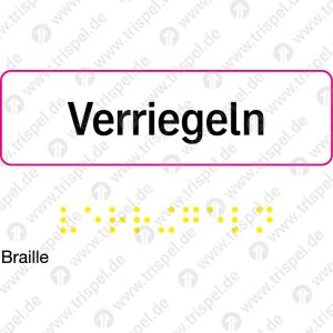 WC-Tür-Bedienung Verriegeln Braille