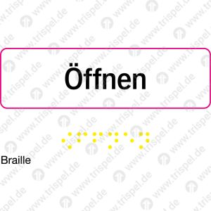 WC-Tür-Bedienung Öffnen Braille