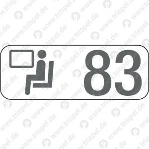 Sitzplatzreservierungsanzeige Fensterplatz 83, BR 408
