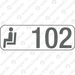 Sitzplatzreservierungsanzeige Gangplatz 102, BR 408