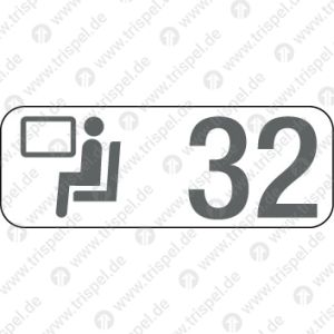 Sitzplatzreservierungsanzeige Fensterplatz 32 / BR 407 - Velaro D
