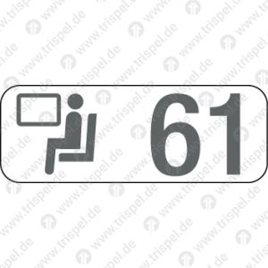 Sitzplatzreservierungsanzeige Fensterplatz 61 / BR 407 - Velaro D