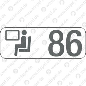 Sitzplatzreservierungsanzeige Fensterplatz 86 / BR 407 - Velaro D
