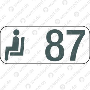 Sitzplatzreservierungsanzeige Gangplatz 87 / BR 407 - Velaro D