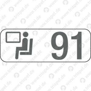 Sitzplatzreservierungsanzeige Fensterplatz 91 / BR 407 - Velaro D