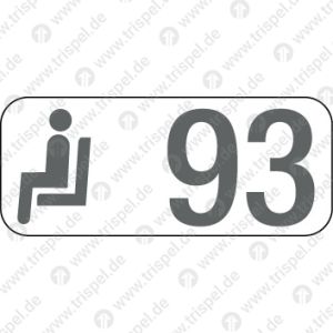 Sitzplatzreservierungsanzeige Gangplatz 93 / BR 407 - Velaro D